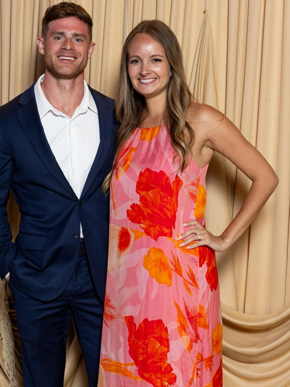 Pink Floral Maxi Dress